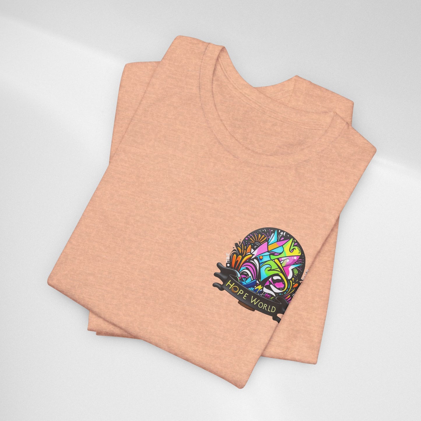 Hope World Graphic Tee — Colorful Graffiti BTS-Inspired Shirt
