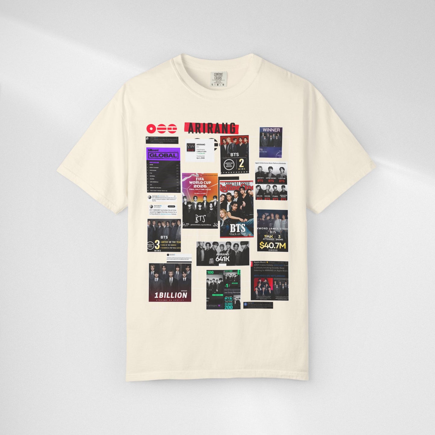 BTS  ARIRANG Collage Graphic T-Shirt — K-Pop Fan Tribute Tee
