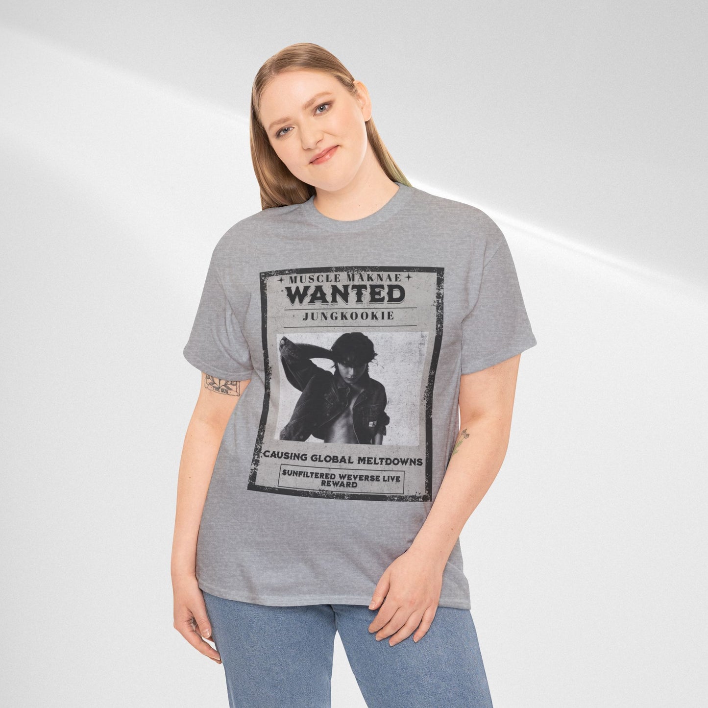 Wanted Poster T-Shirt — "Jungkookie" Vintage K-Pop Graphic Tee