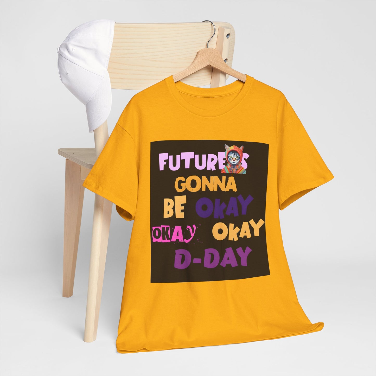 Future's Gonna Be Okay D-Day T-Shirt — Positive Retro Graphic Tee