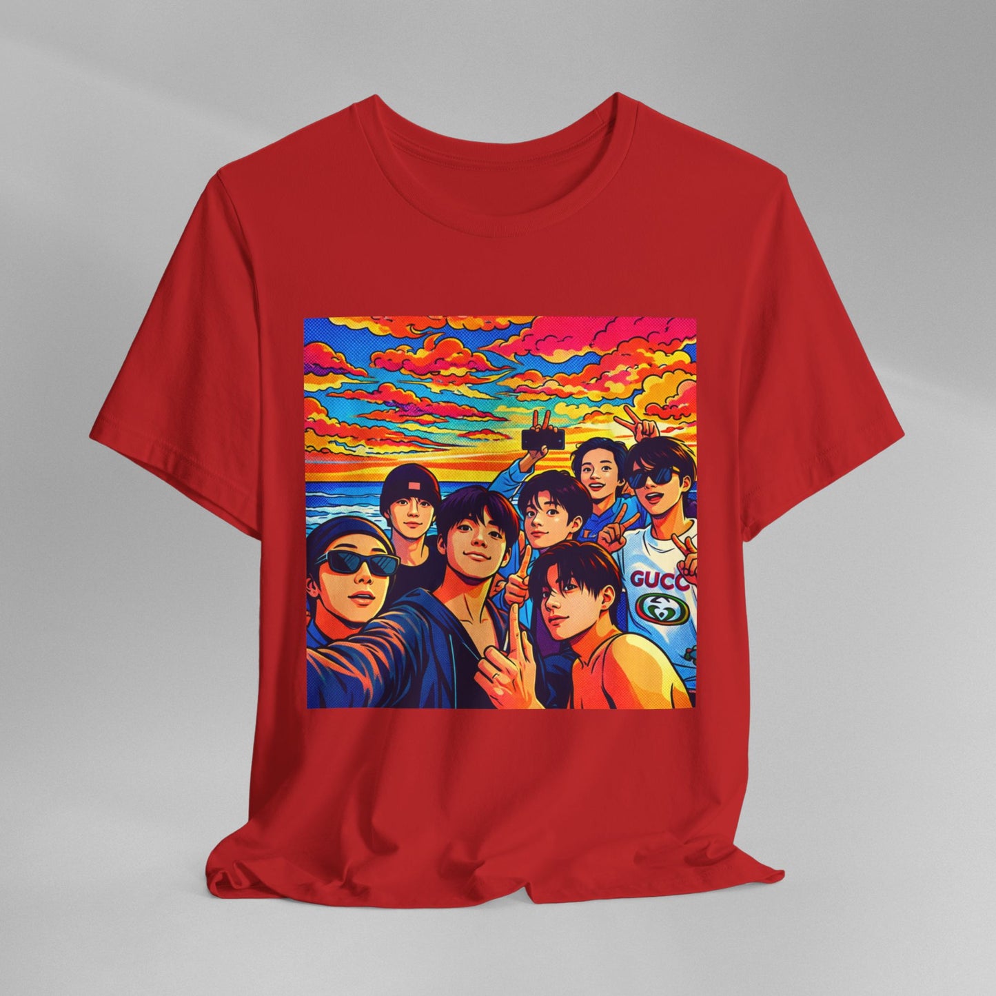 BTS Vibrant Sunset Group Portrait Tee