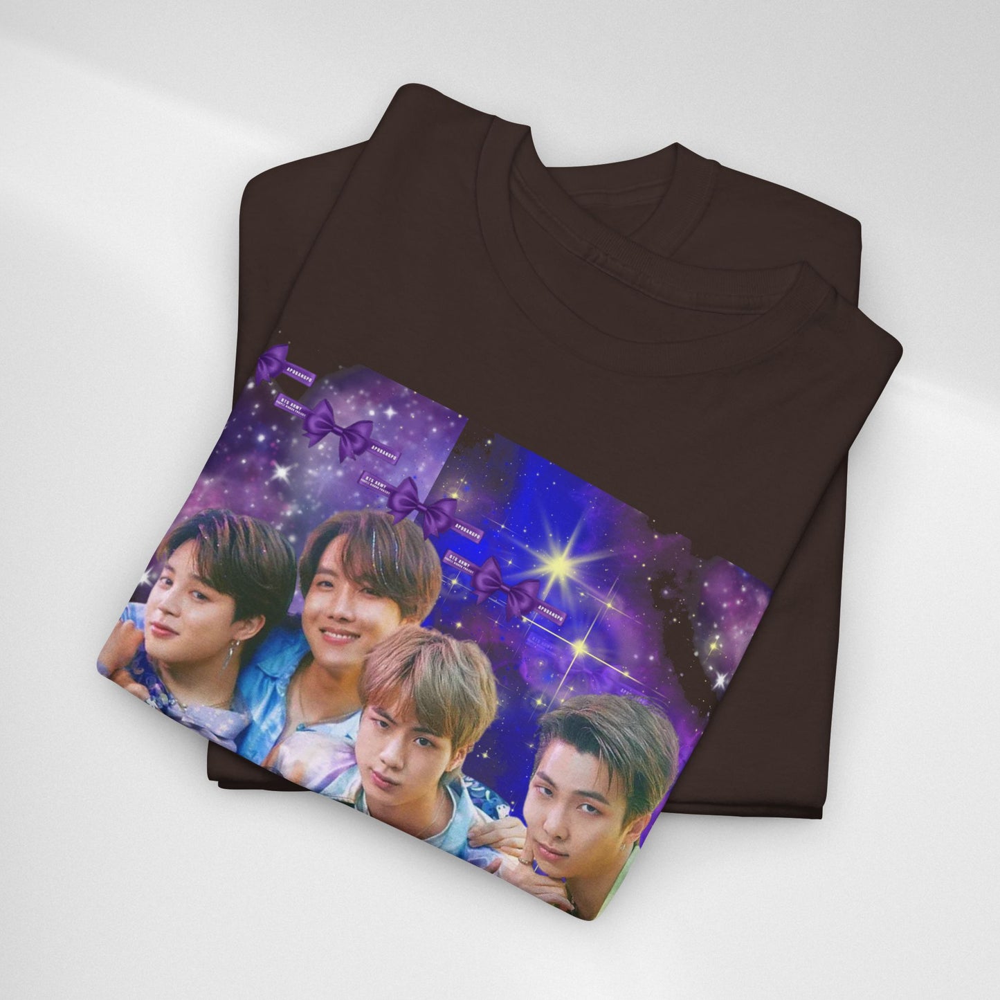 BTS Collage Tee — Purple Dream Photo Graphic T-Shirt