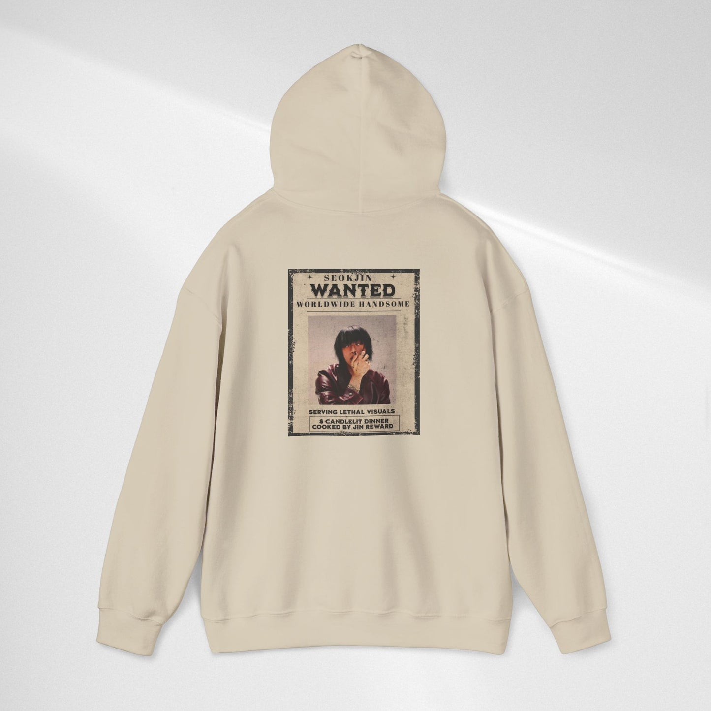 Jin Hoodie — "WANTED" Vintage Photo Poster Graphic Hoodie