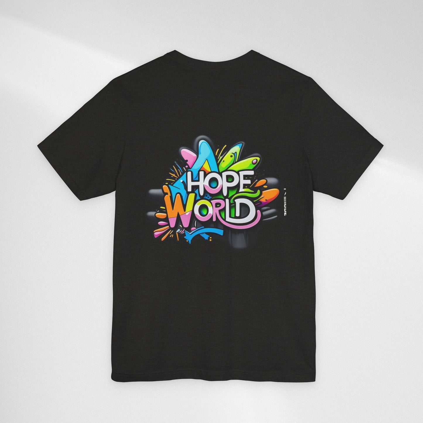 Hope World Graphic Tee — Colorful Graffiti BTS-Inspired Shirt