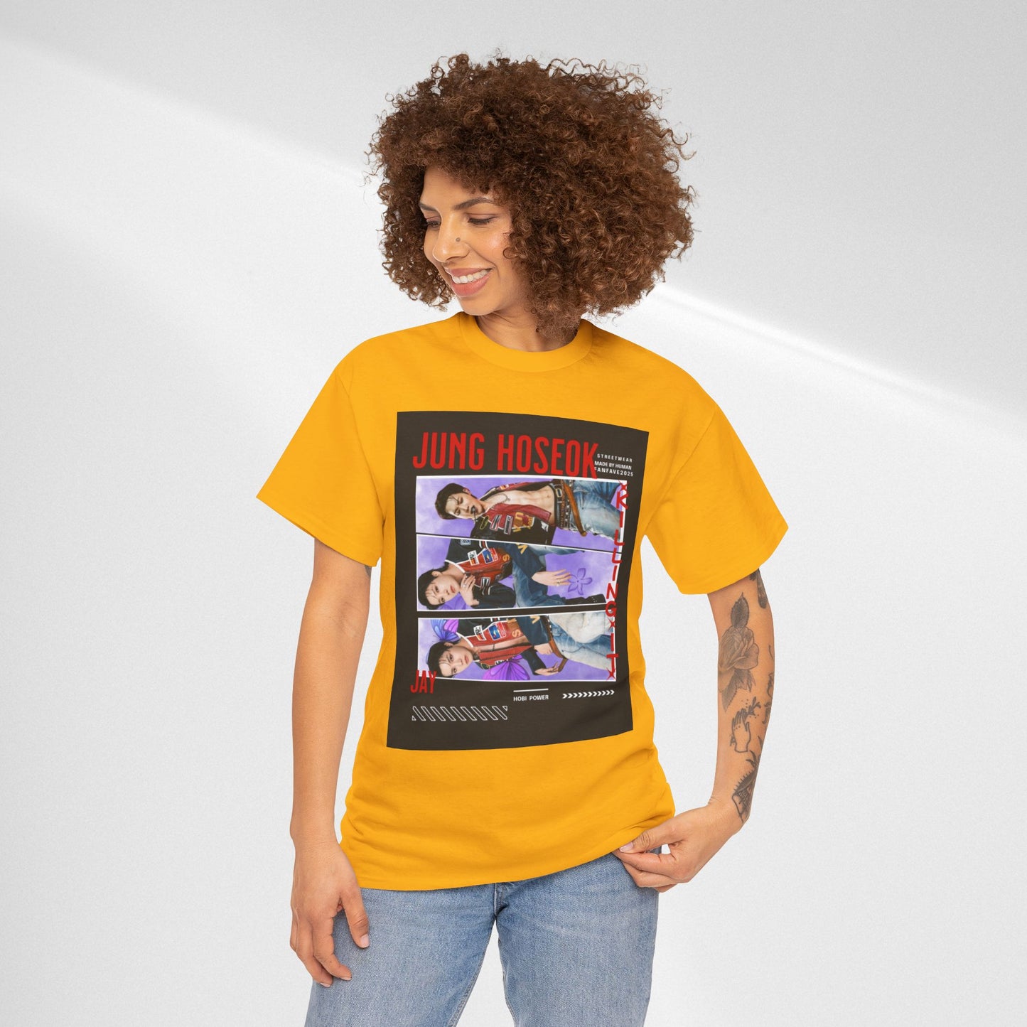 Jung Hoseok Photo Collage Tee — Retro K-Pop Fan Shirt