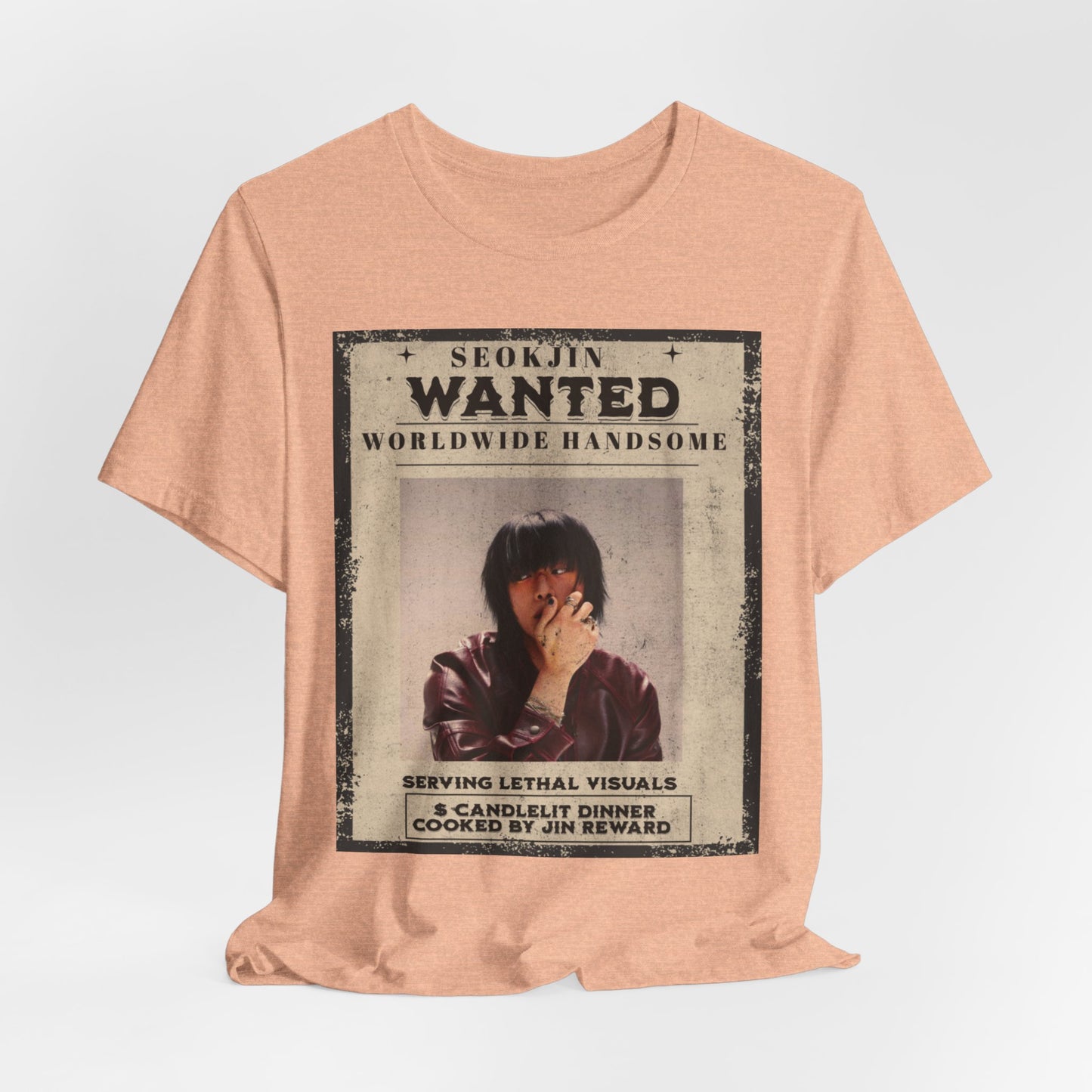 T-Shirt — 'Seokjin Wanted: Worldwide Handsome' Vintage Poster Tee