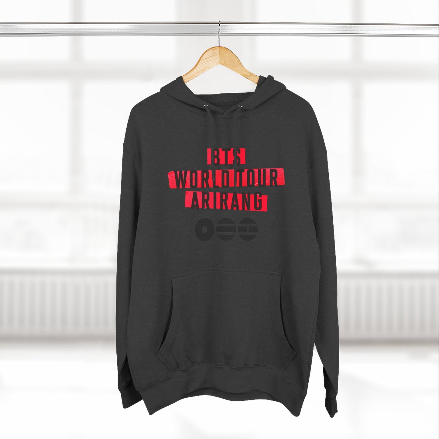 BTS World Tour Hoodie — 'Arirang' Fleece Pullover with Tour Dates