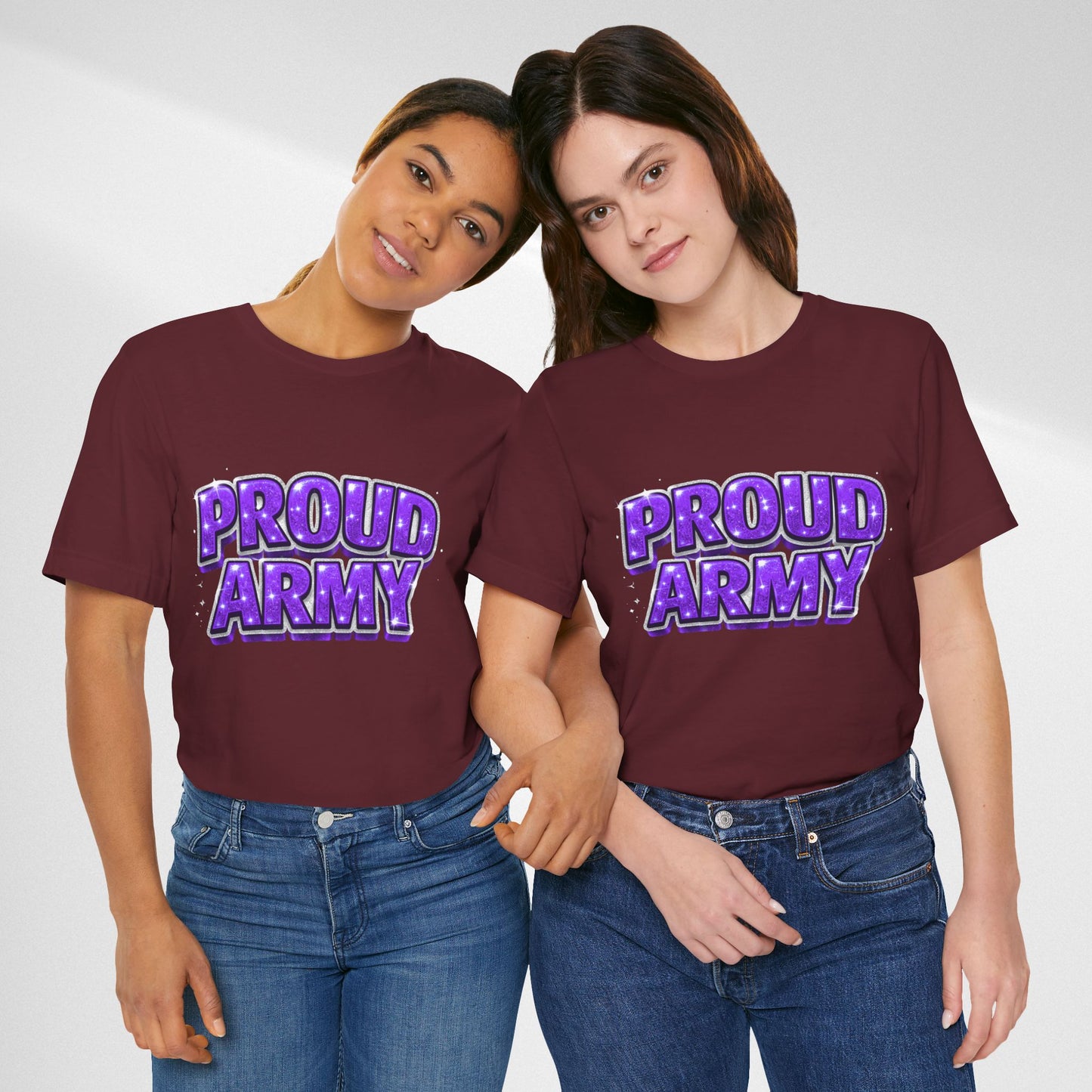 Proud Army T-Shirt — Bold Purple BTS Support Tee
