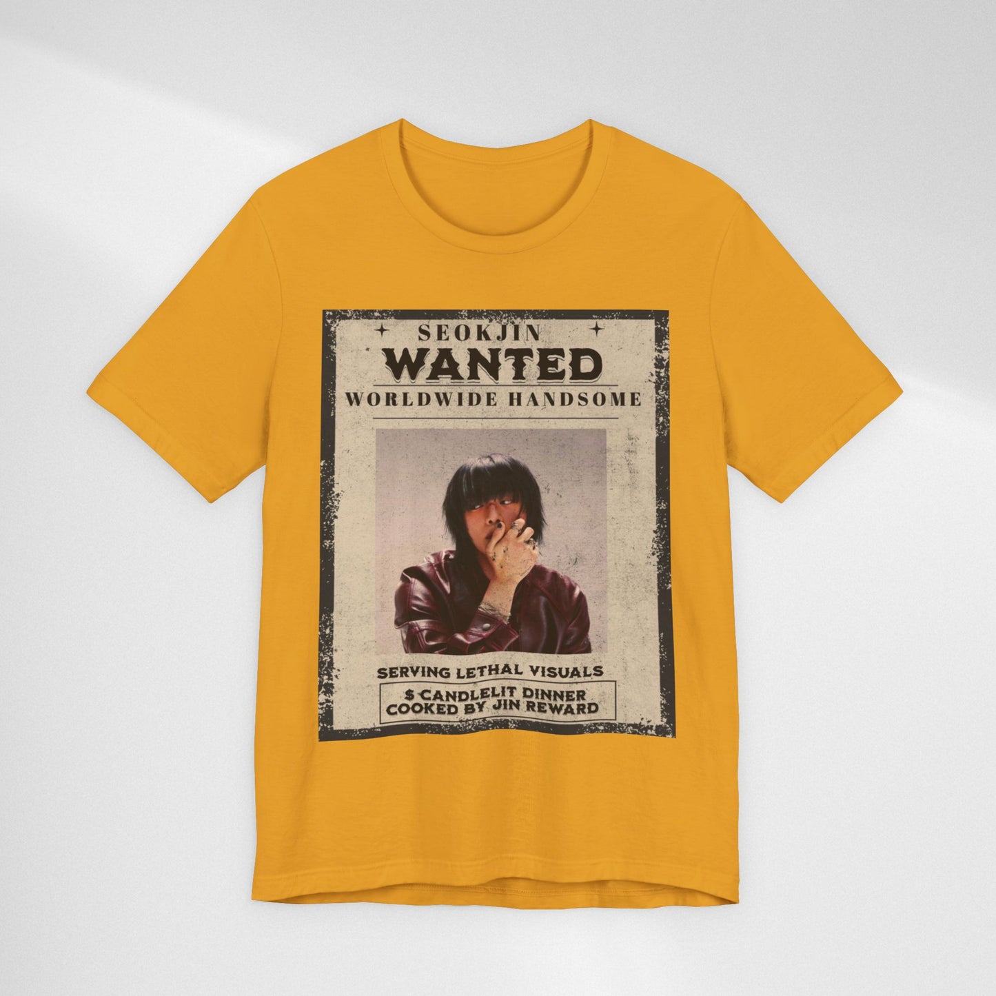 T-Shirt — 'Seokjin Wanted: Worldwide Handsome' Vintage Poster Tee