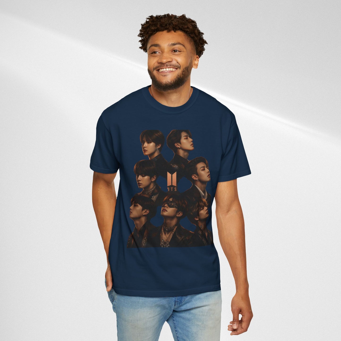 BTS Portrait Collage T-Shirt — Dark Mood Graphic Tee