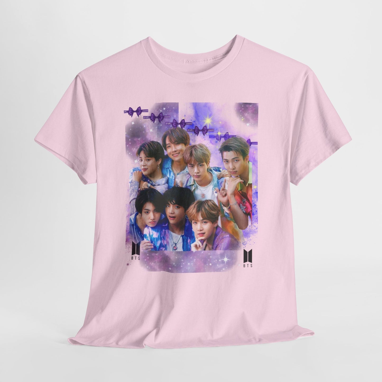 BTS Collage Tee — Purple Dream Photo Graphic T-Shirt