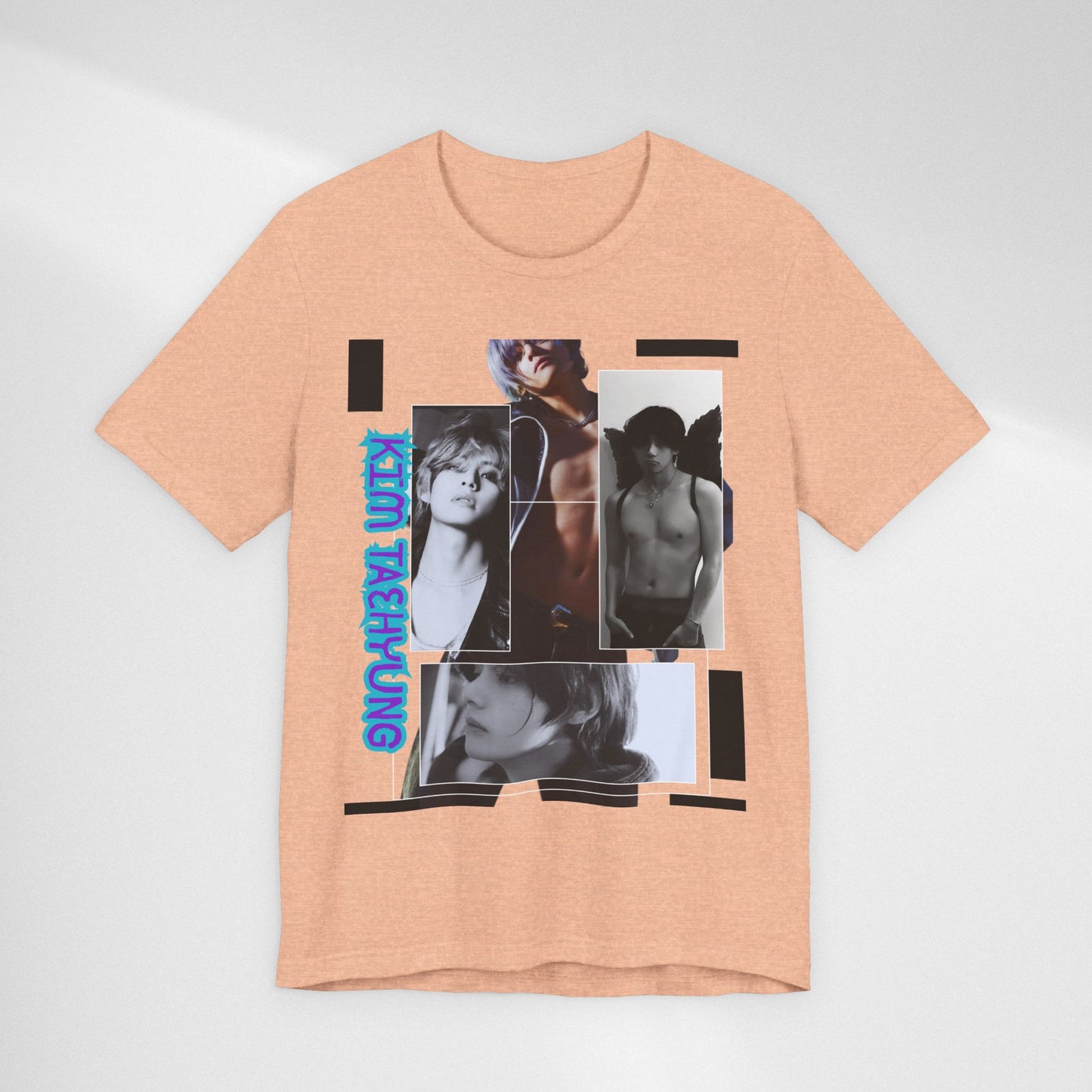 TAE Photo Collage Graphic Tee — Retro Black & White Portraits