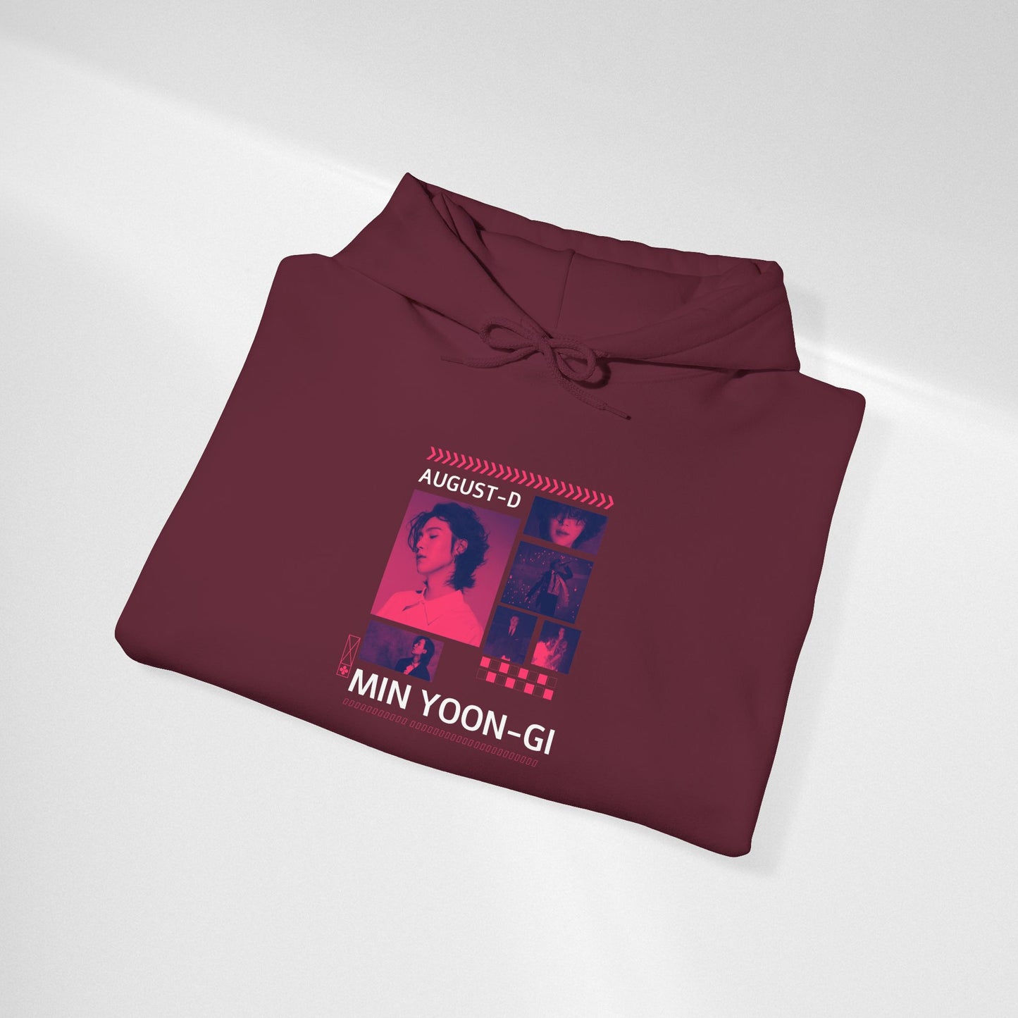 Min Yoon-gi Photo Grid Hoodie — K-Pop Retro Tour Aesthetic