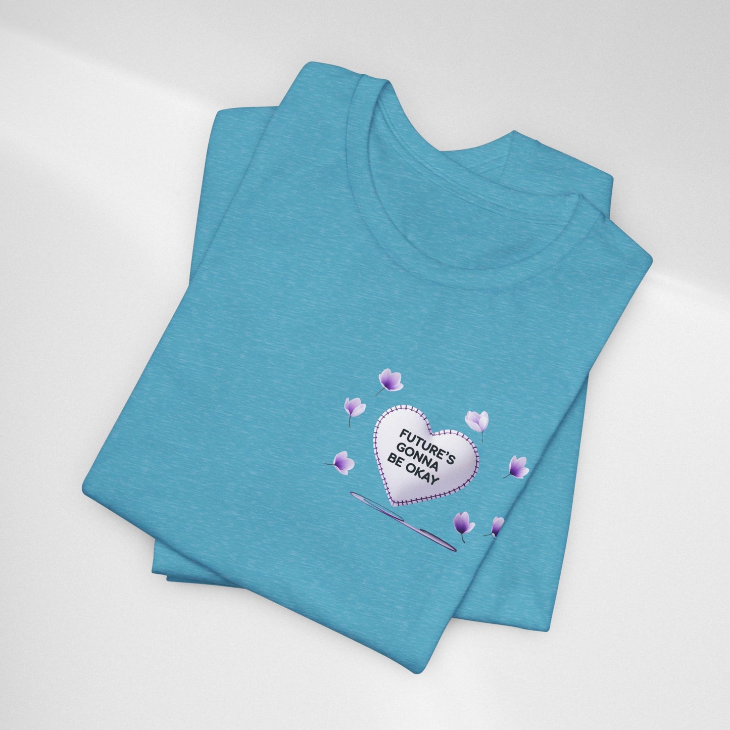 Future's Gonna Be Okay T-Shirt — Purple Heart Positive Graphic Tee