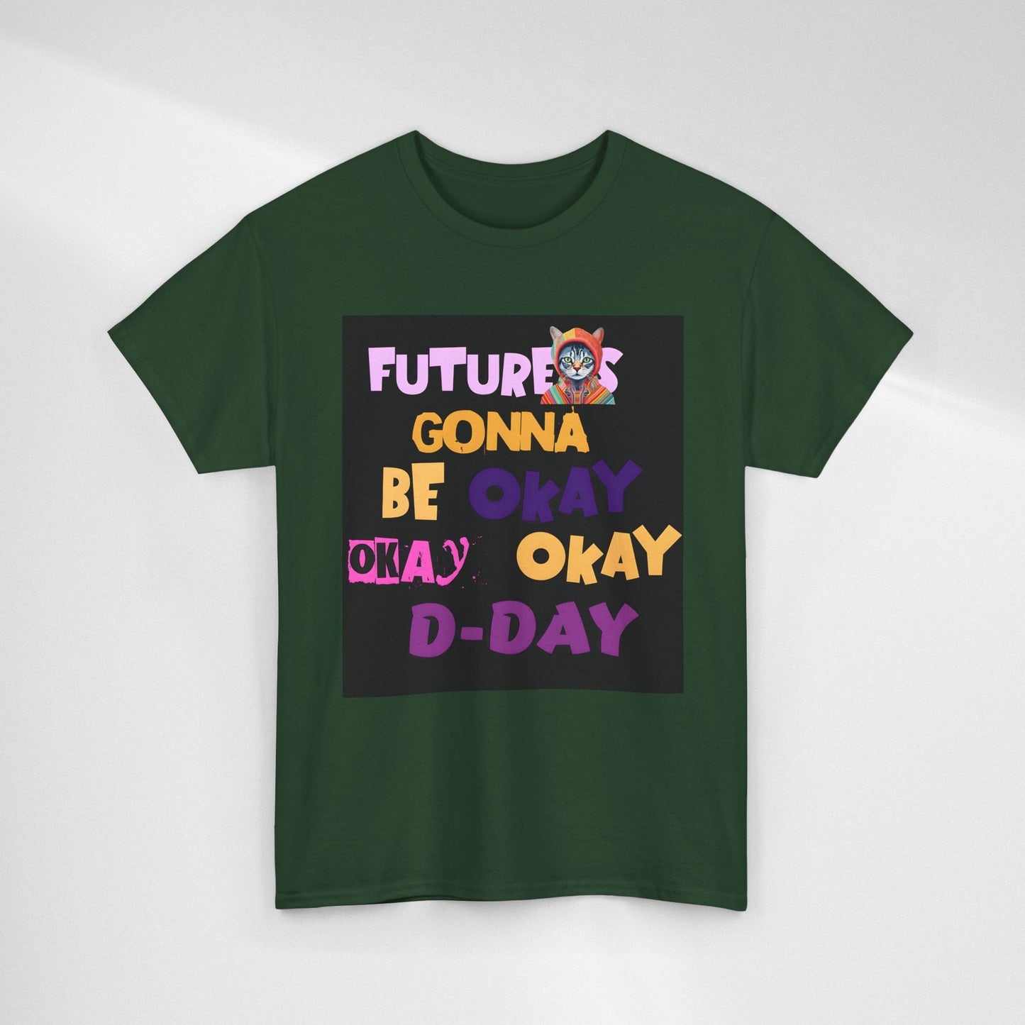 Future's Gonna Be Okay D-Day T-Shirt — Positive Retro Graphic Tee