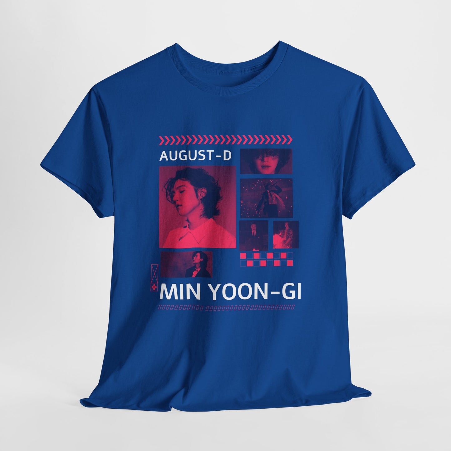 Min Yoon-Gi Photo Grid Tee — K‑Pop BTS August‑D Fan Shirt