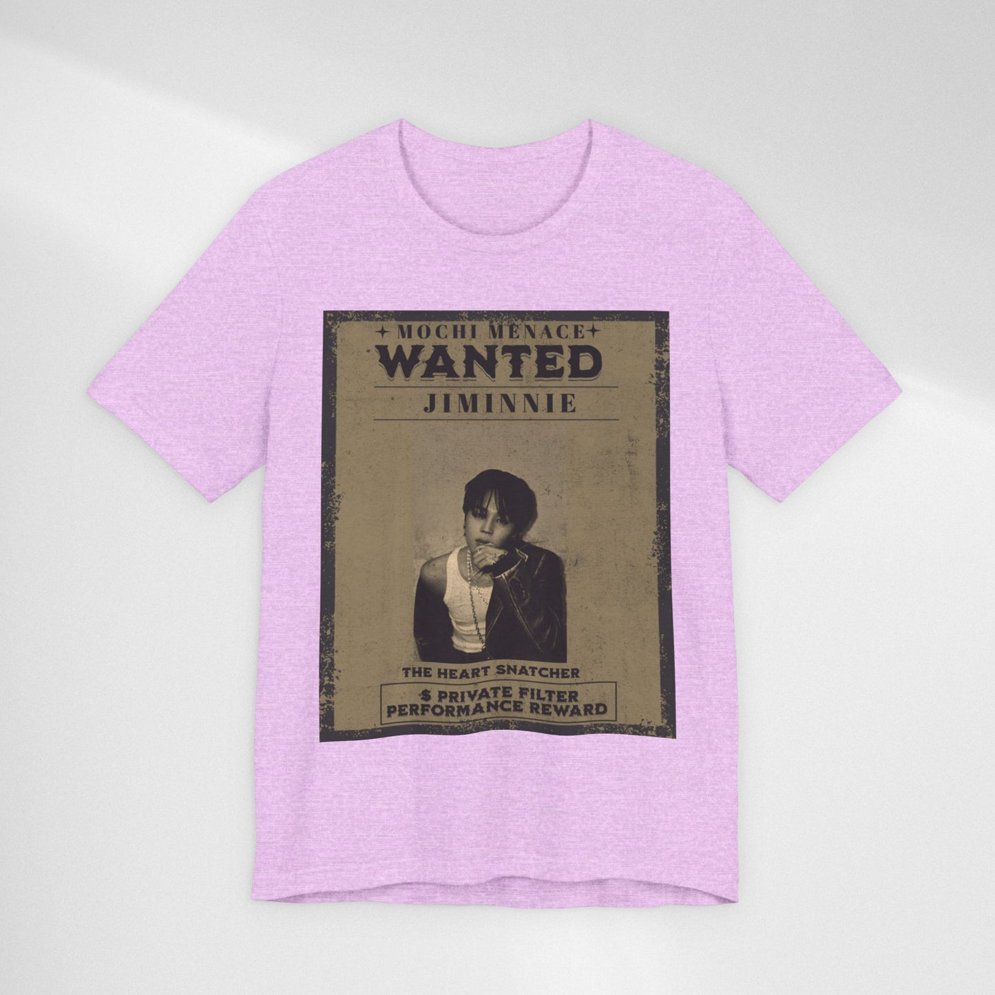 JIMIN Wanted Poster Graphic Tee — 'Mischief Menace' Vintage Style