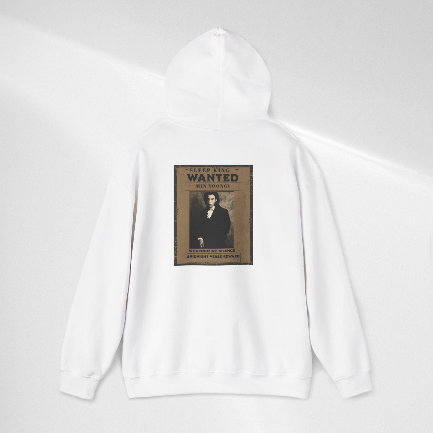 Suga Wanted Poster Hoodie — Vintage 'Wanted' Photo Sweatshirt