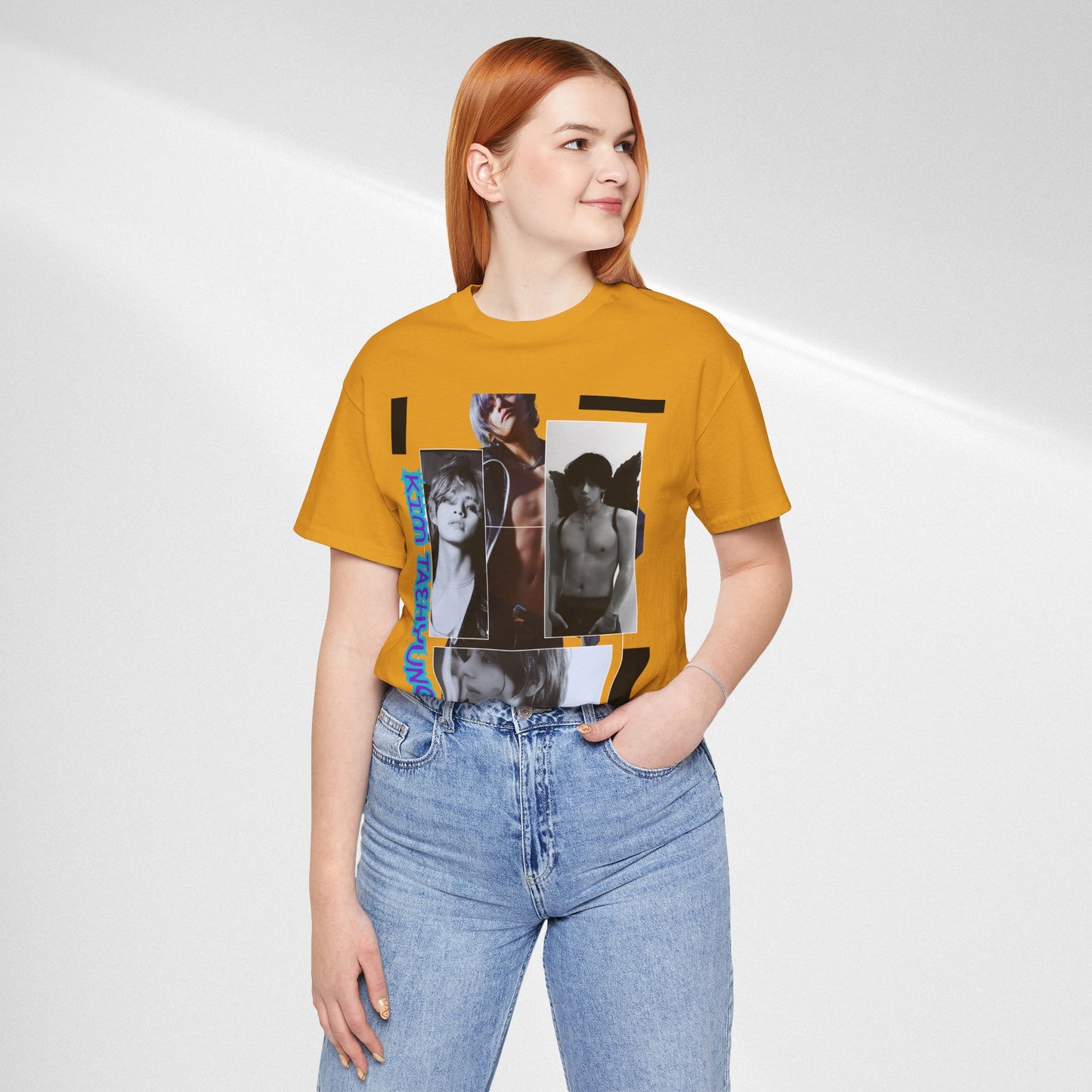 TAE Photo Collage Graphic Tee — Retro Black & White Portraits