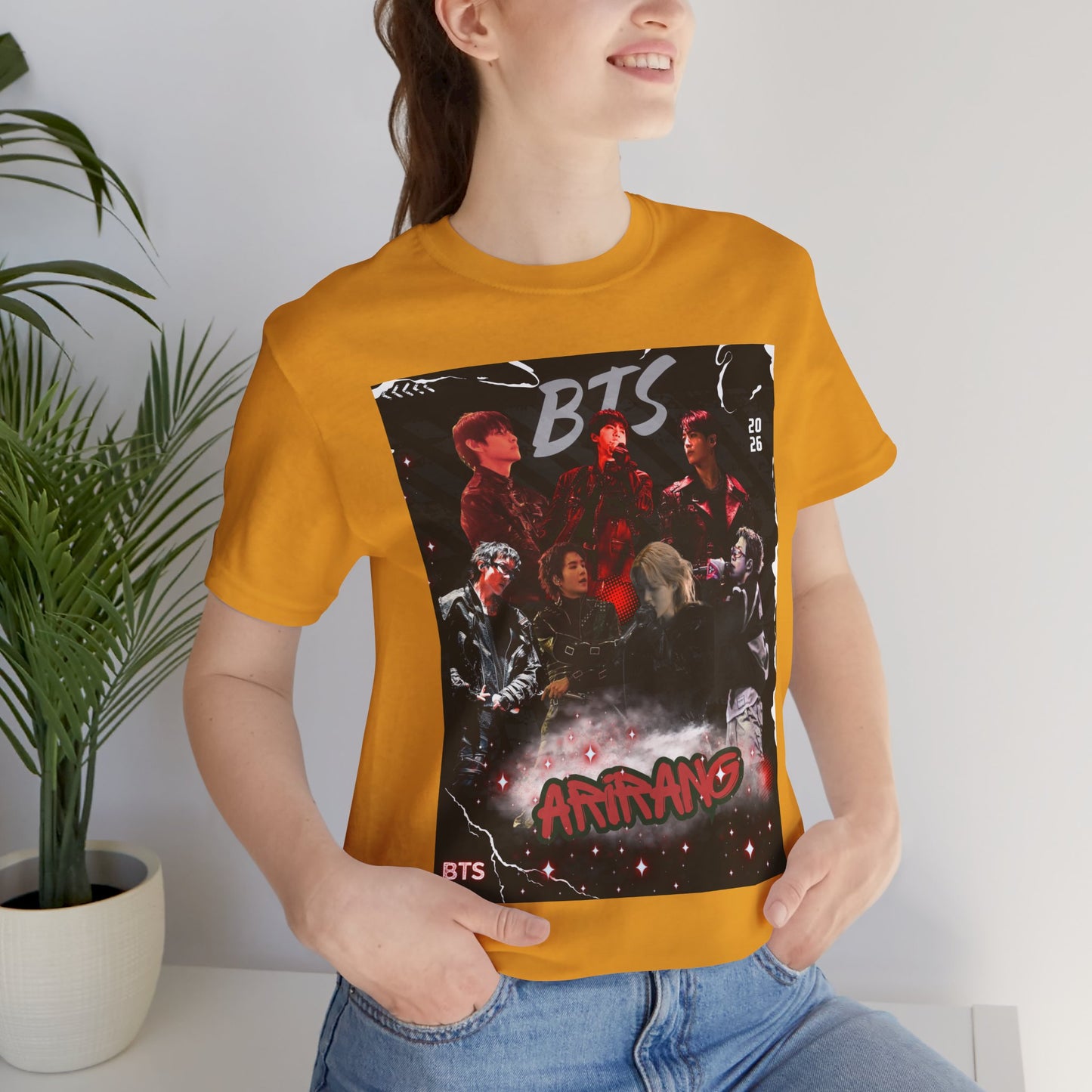 BTS ARIRANG Band Graphic Tee — 'BTS ARMY' Retro Concert Poster Shirt