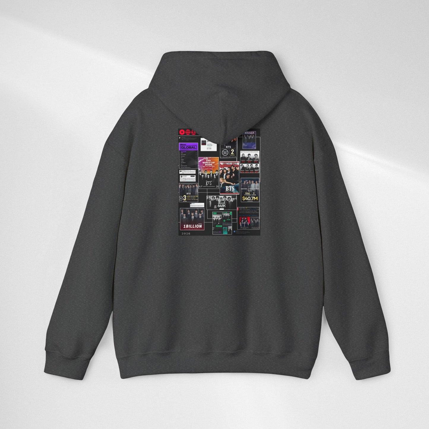 BTS ARIRANG Band Poster Collage Hoodie — Vintage Gig Tour Graphic Sweatshirt