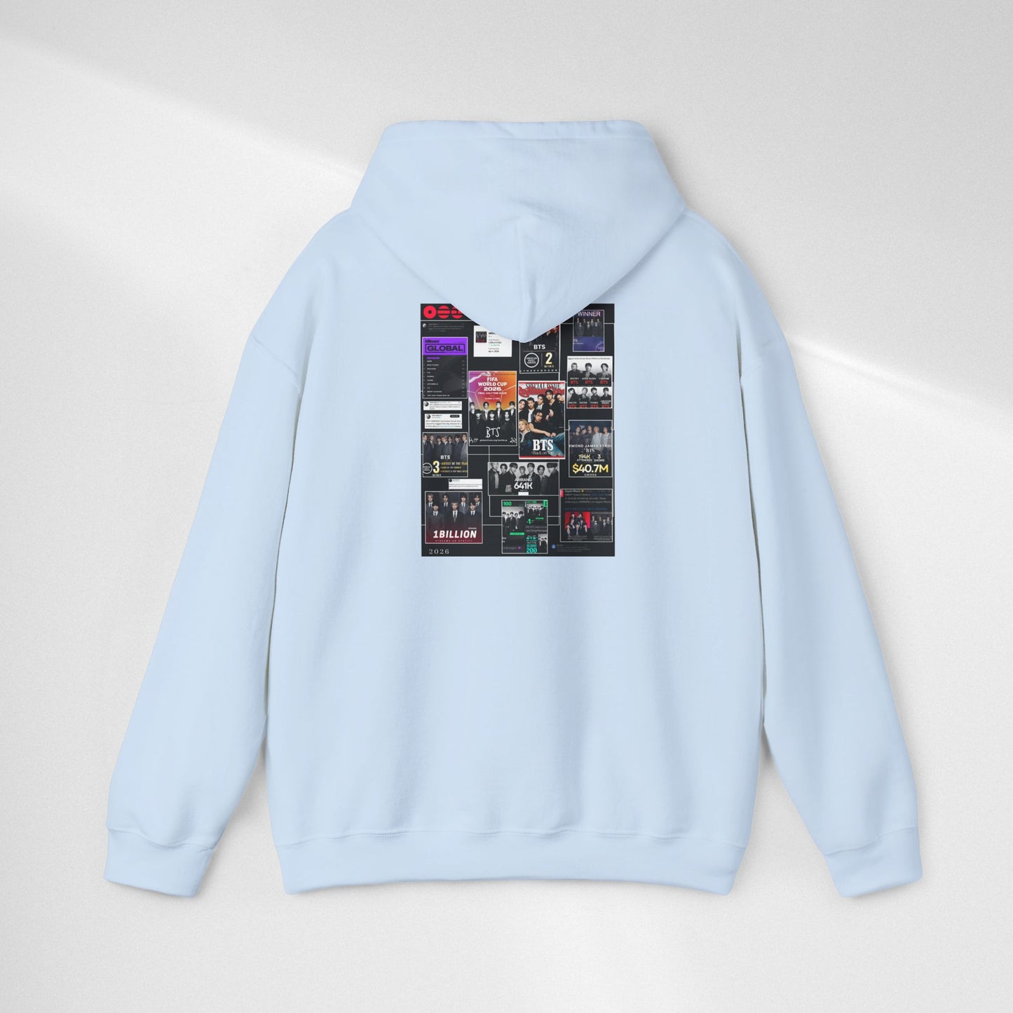 BTS ARIRANG Band Poster Collage Hoodie — Vintage Gig Tour Graphic Sweatshirt