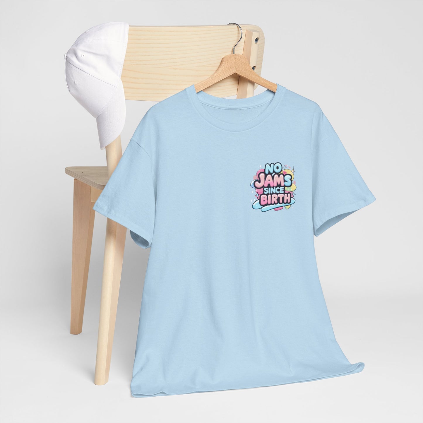 No Jams Since Birth T-Shirt — Cute Pastel Graphic Tee