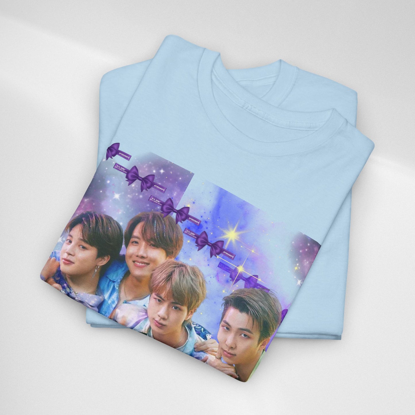 BTS Collage Tee — Purple Dream Photo Graphic T-Shirt