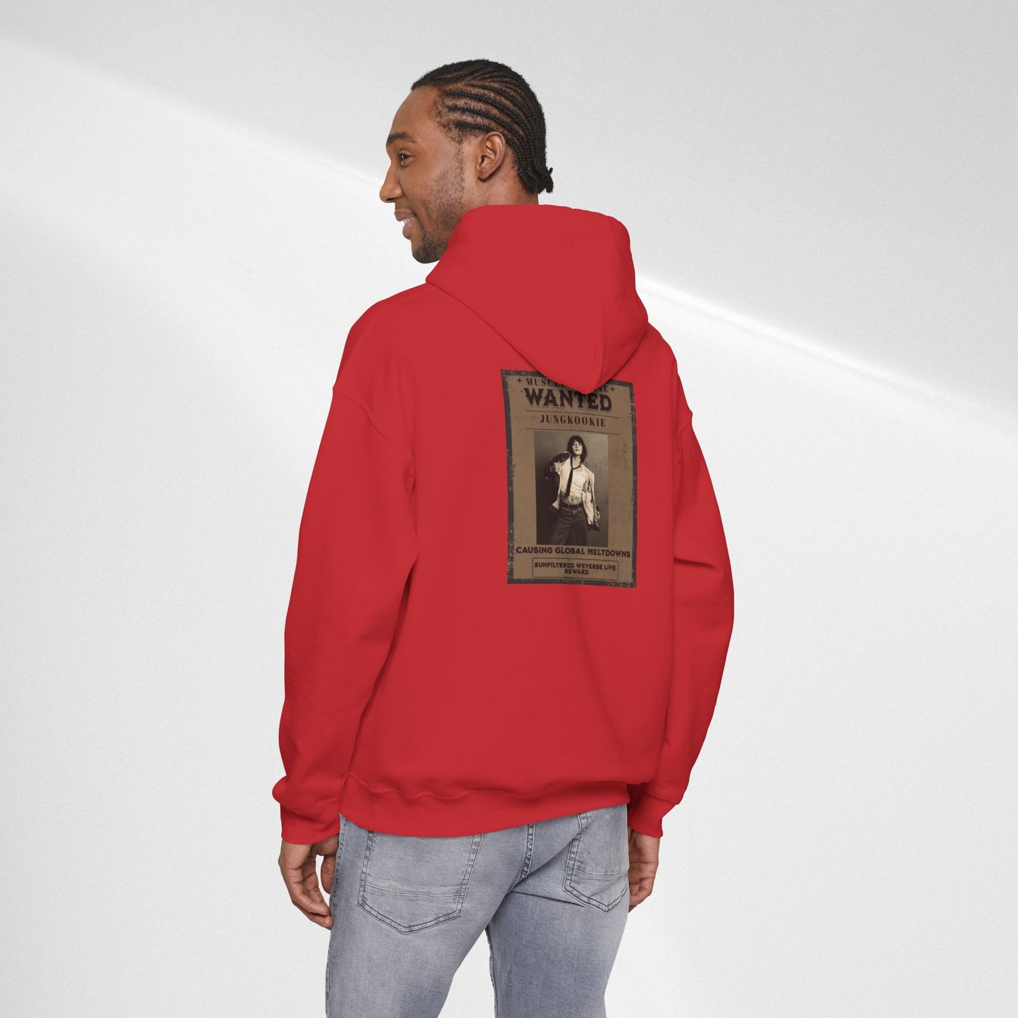 Hoodie — Vintage JK 'WANTED' Poster Graphic Pullover