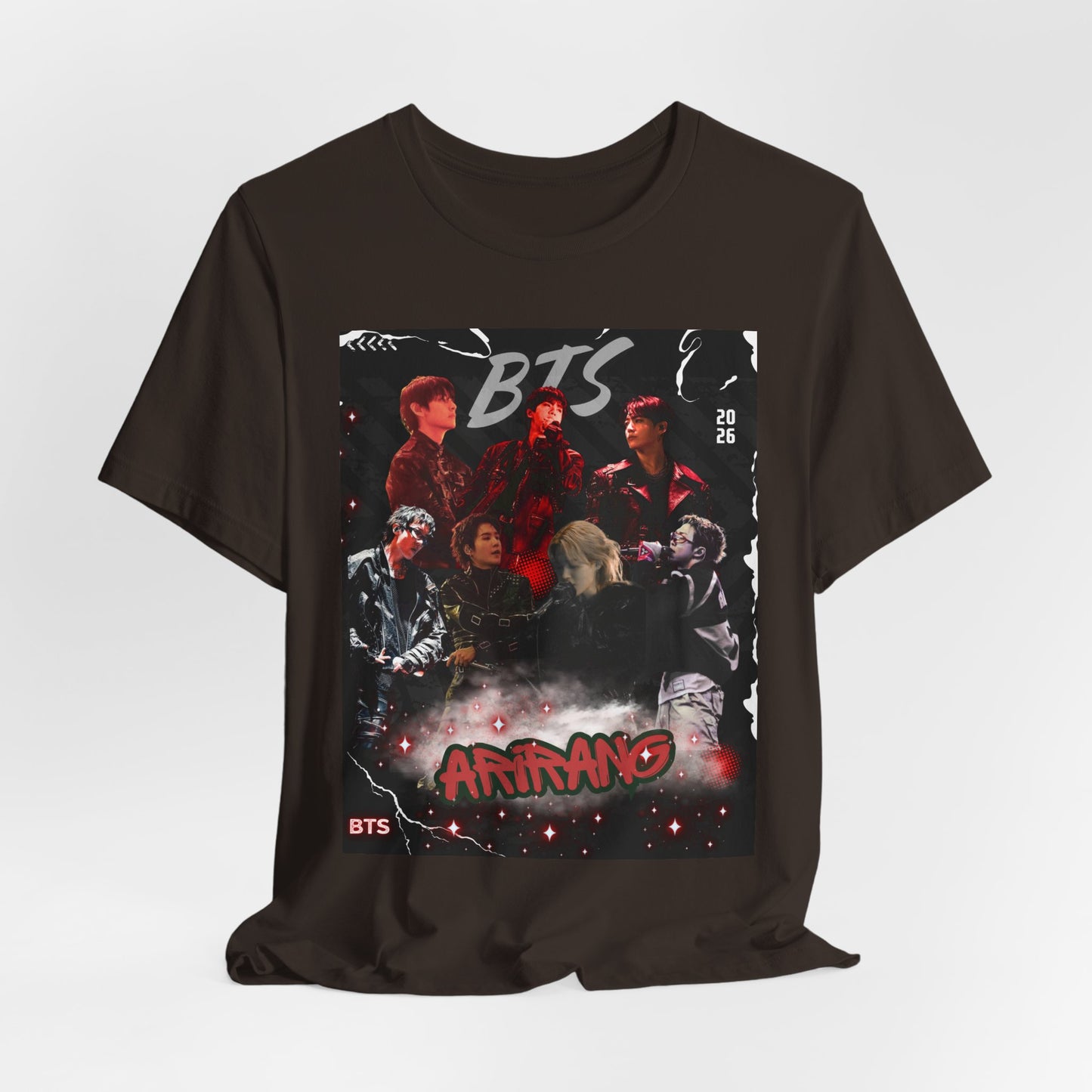 BTS ARIRANG Band Graphic Tee — 'BTS ARMY' Retro Concert Poster Shirt
