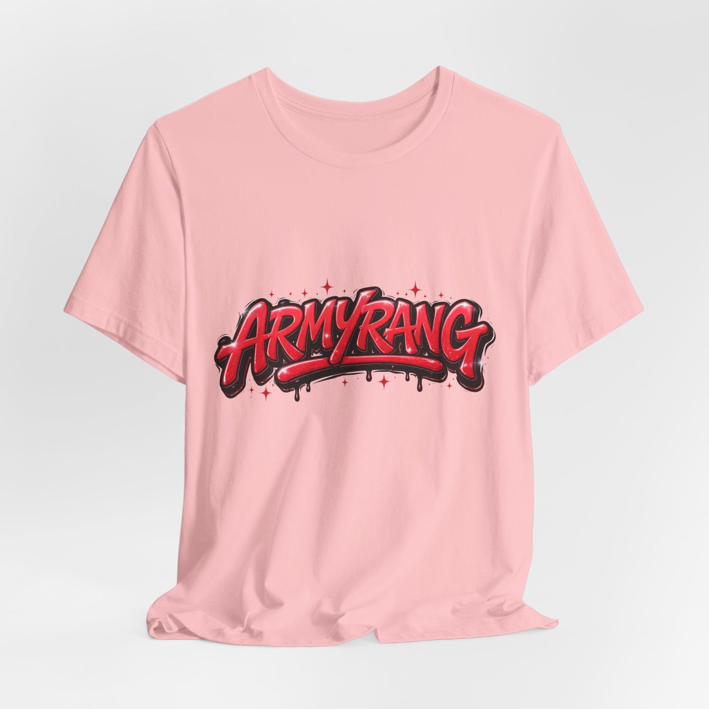 BTS T-Shirt — 'ARMYRANG' Red Graffiti Logo Tee