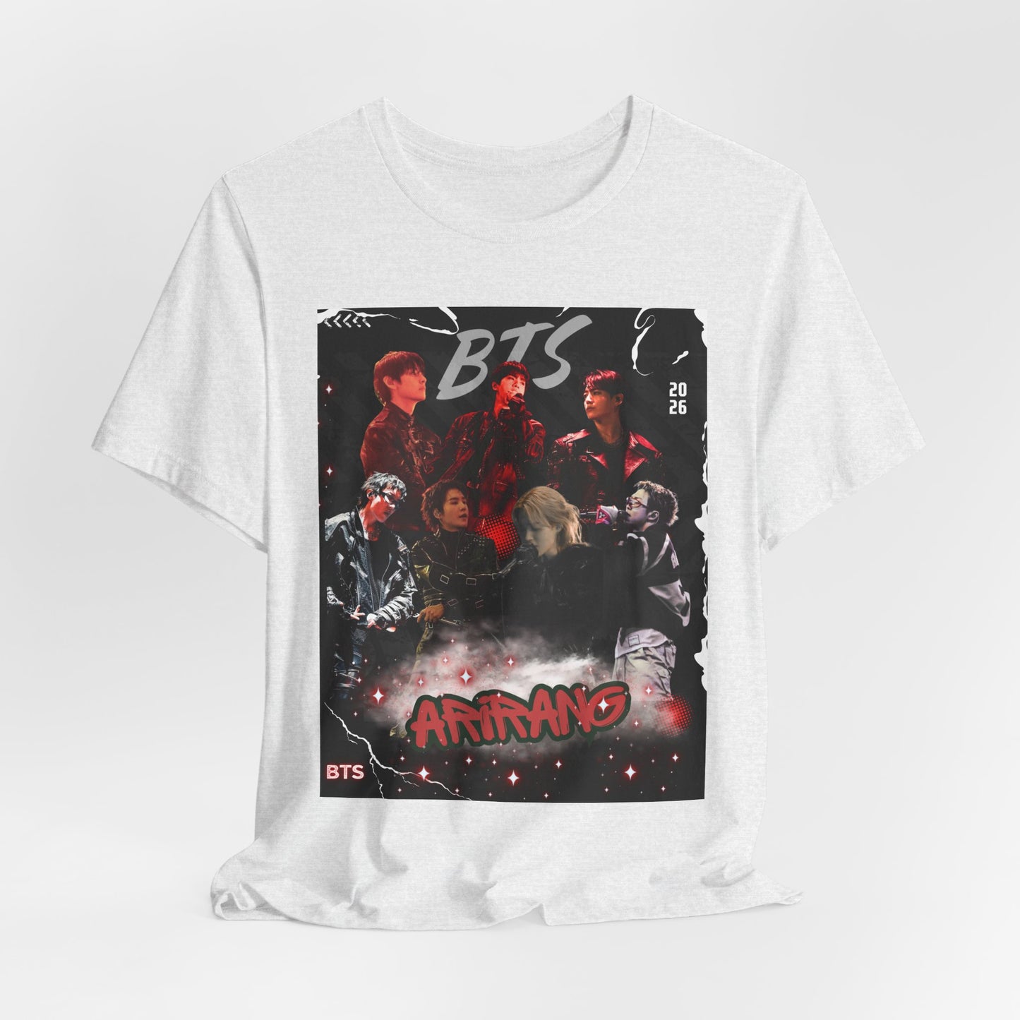BTS ARIRANG Band Graphic Tee — 'BTS ARMY' Retro Concert Poster Shirt