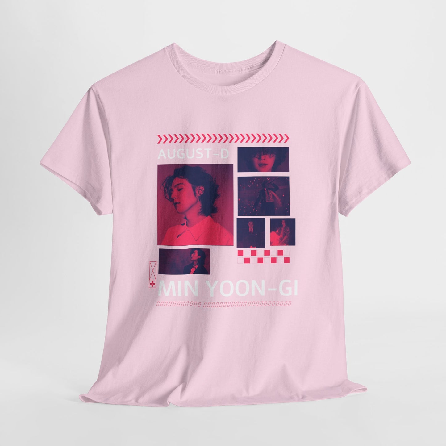 Min Yoon-Gi Photo Grid Tee — K‑Pop BTS August‑D Fan Shirt