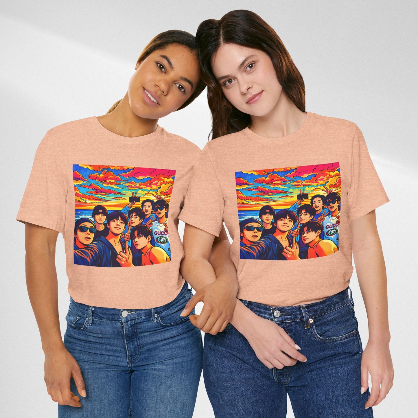 BTS Vibrant Sunset Group Portrait Tee