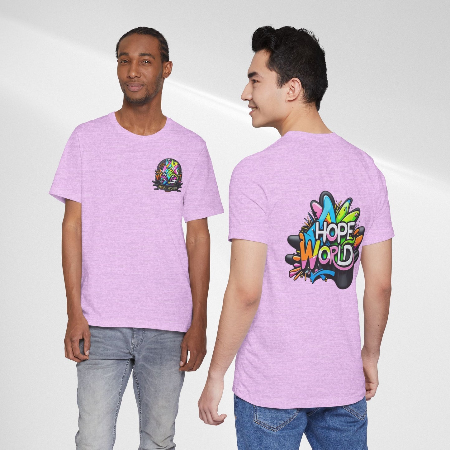 Hope World Graphic Tee — Colorful Graffiti BTS-Inspired Shirt
