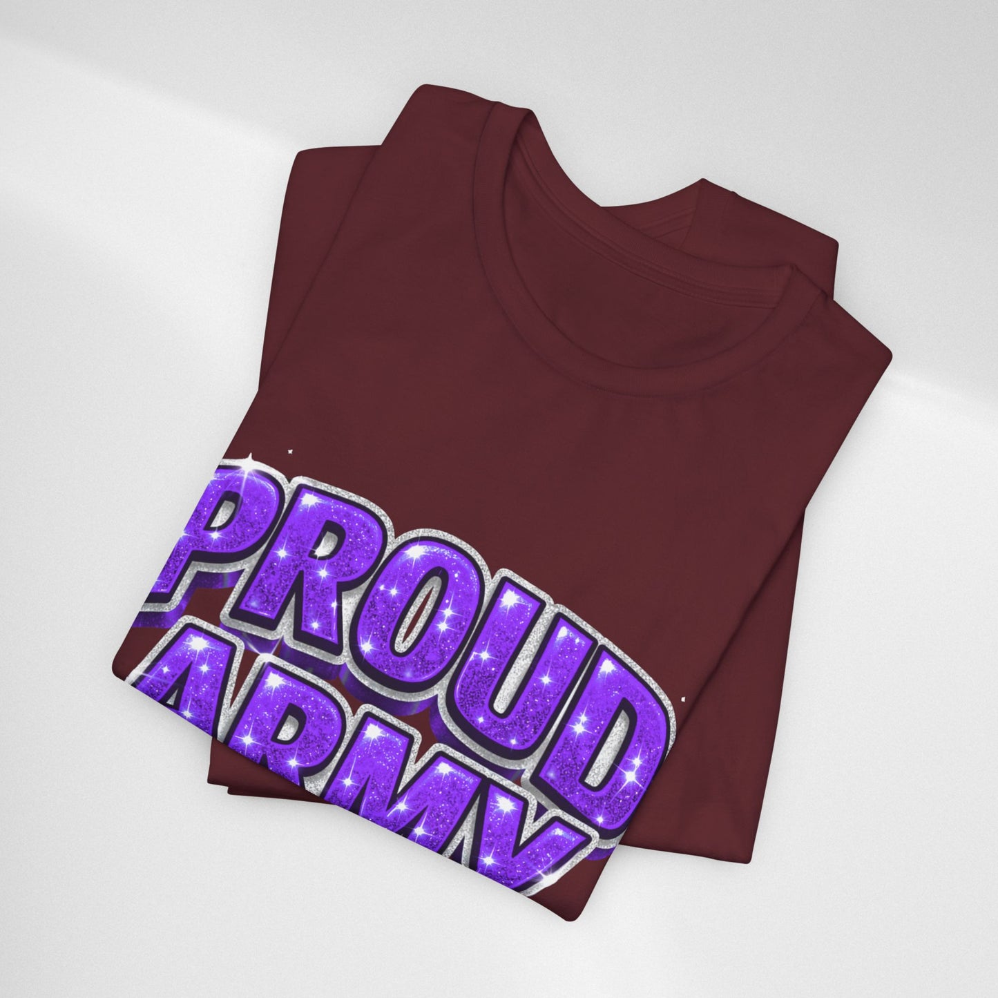 Proud Army T-Shirt — Bold Purple BTS Support Tee