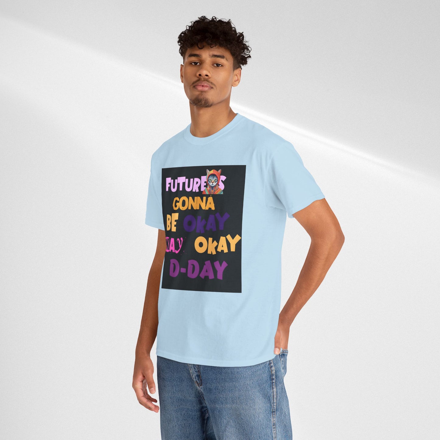 Future's Gonna Be Okay D-Day T-Shirt — Positive Retro Graphic Tee