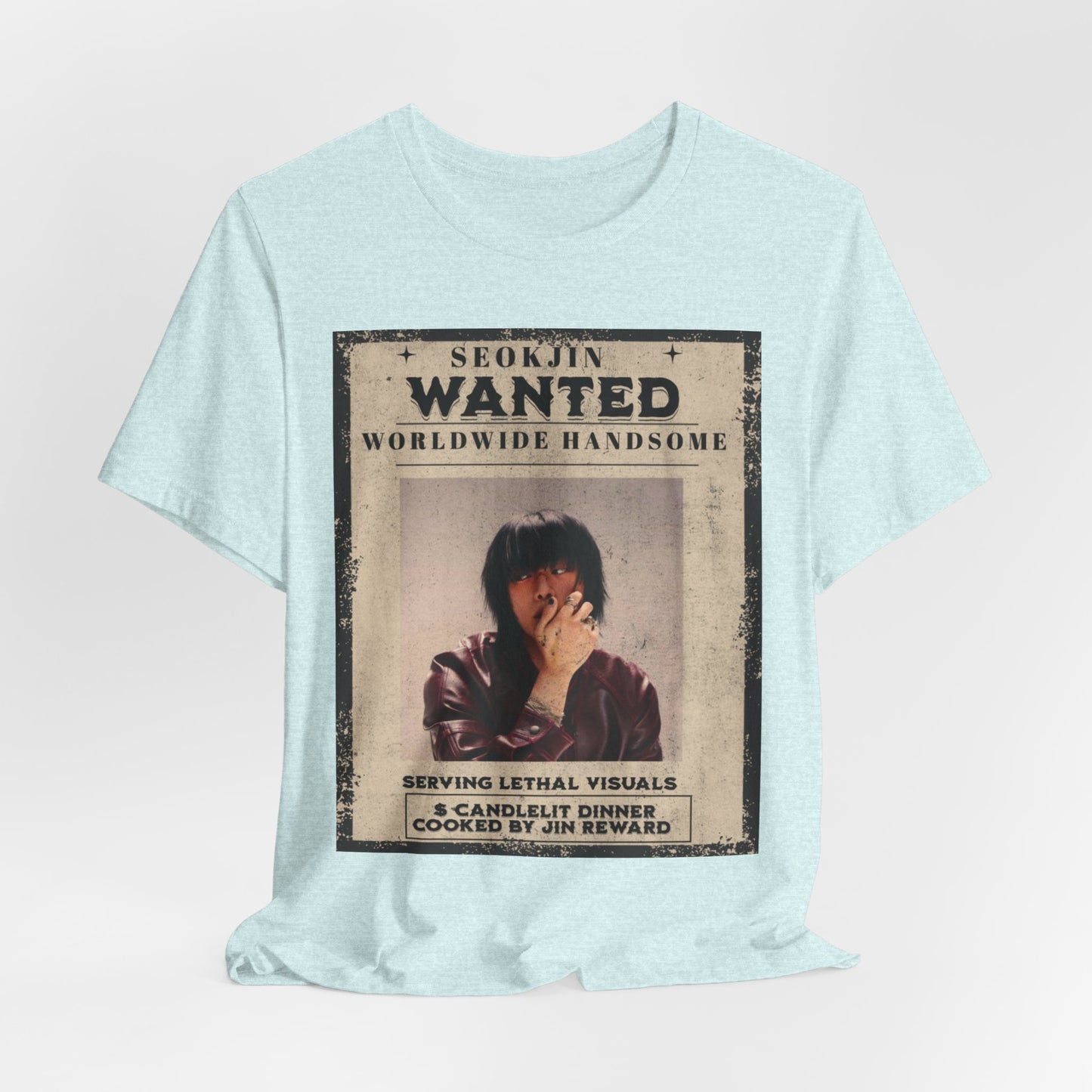 T-Shirt — 'Seokjin Wanted: Worldwide Handsome' Vintage Poster Tee