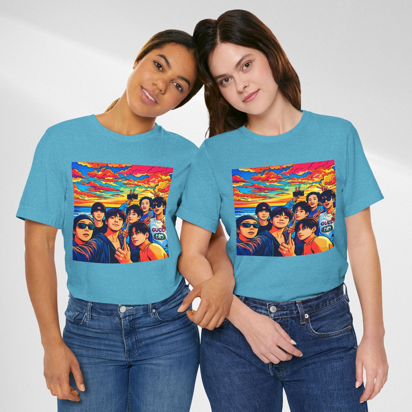 BTS Vibrant Sunset Group Portrait Tee