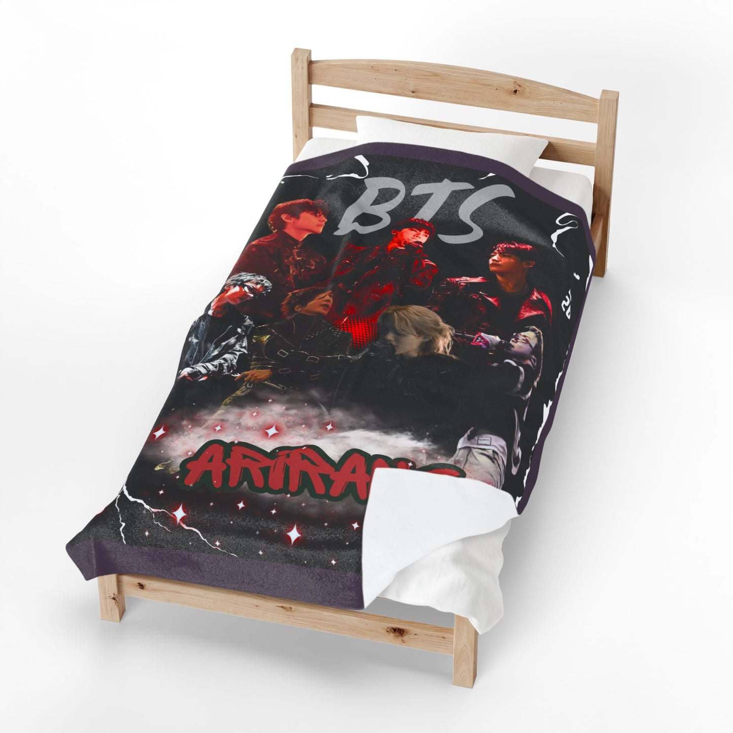 Velveteen Plush Blanket — BTS 'Arirang' Collage Fan Throw