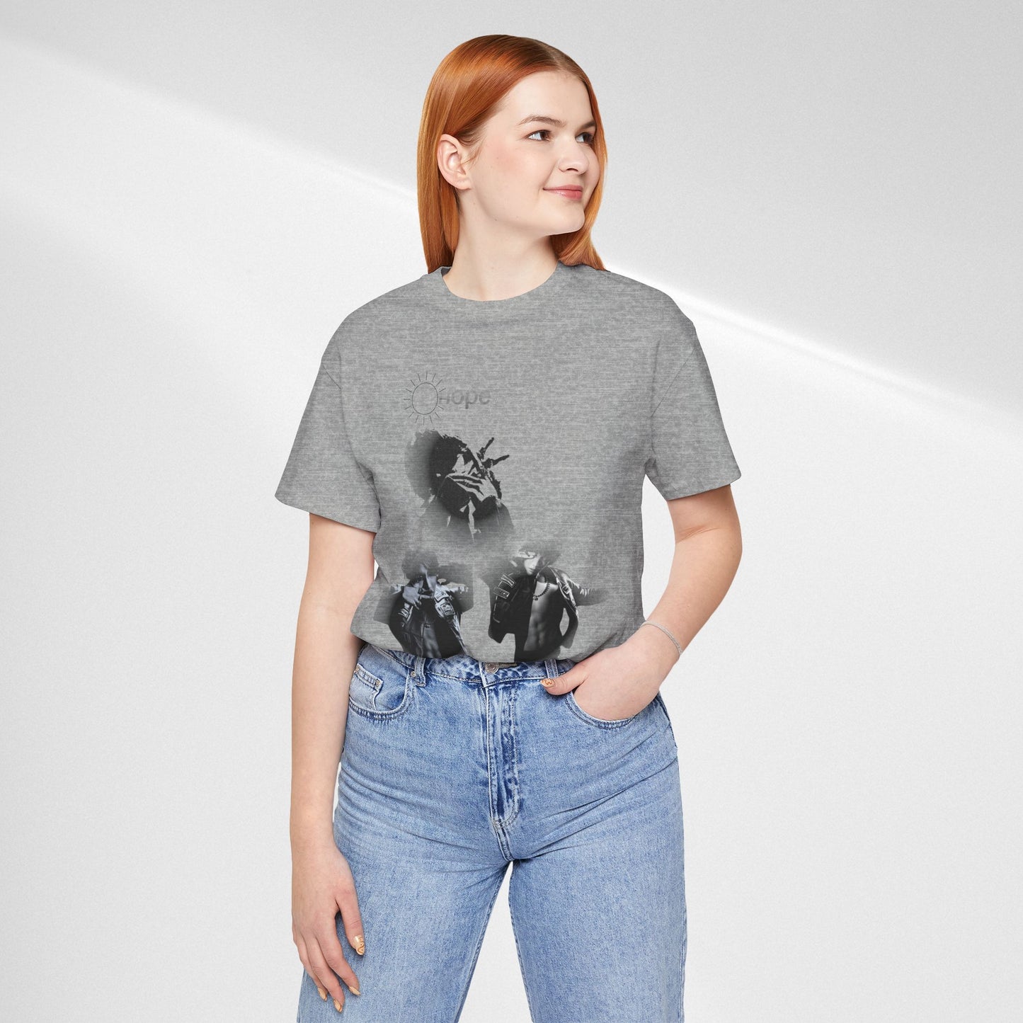 J hope Graphic Tee — Moody Monochrome Portraits