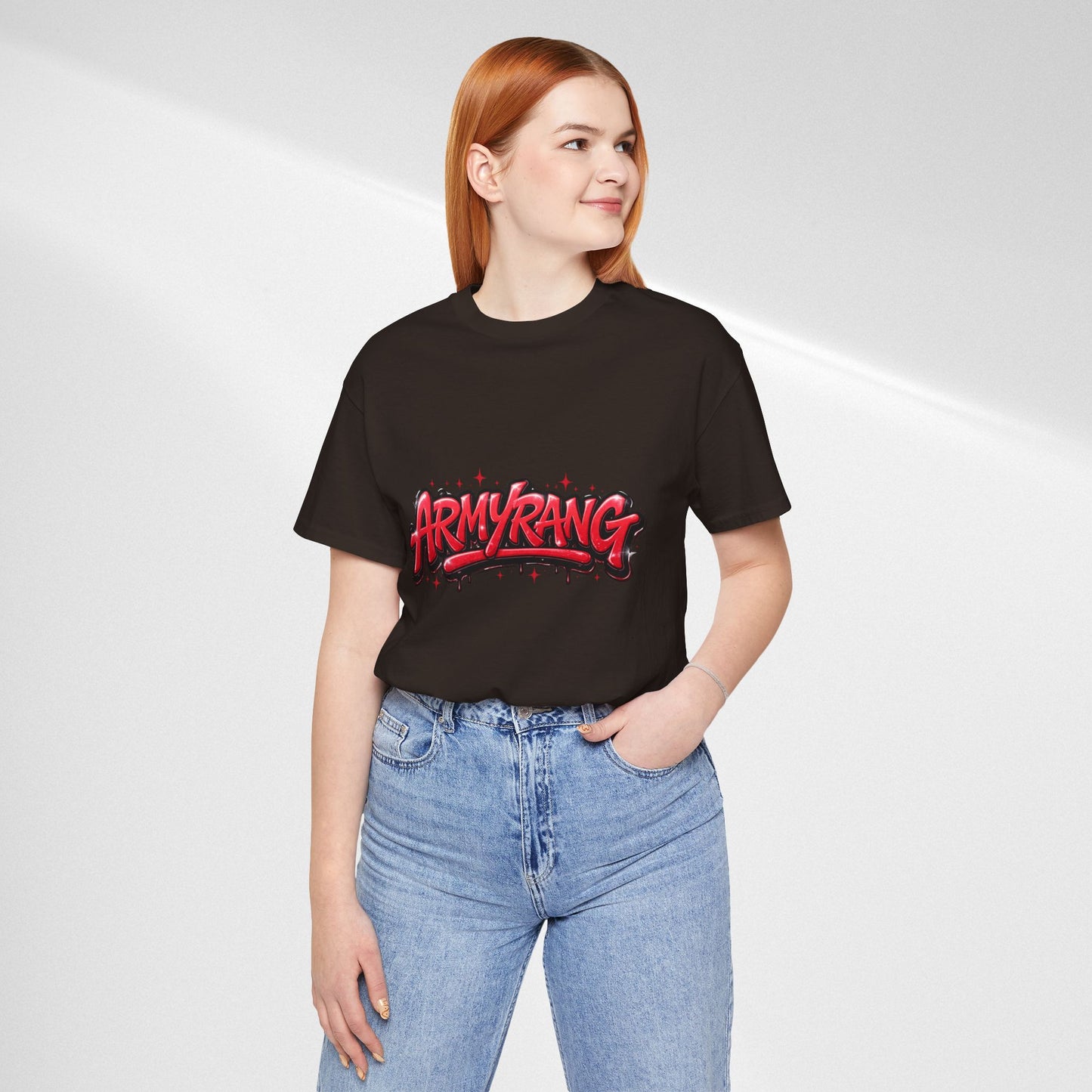 BTS T-Shirt — 'ARMYRANG' Red Graffiti Logo Tee