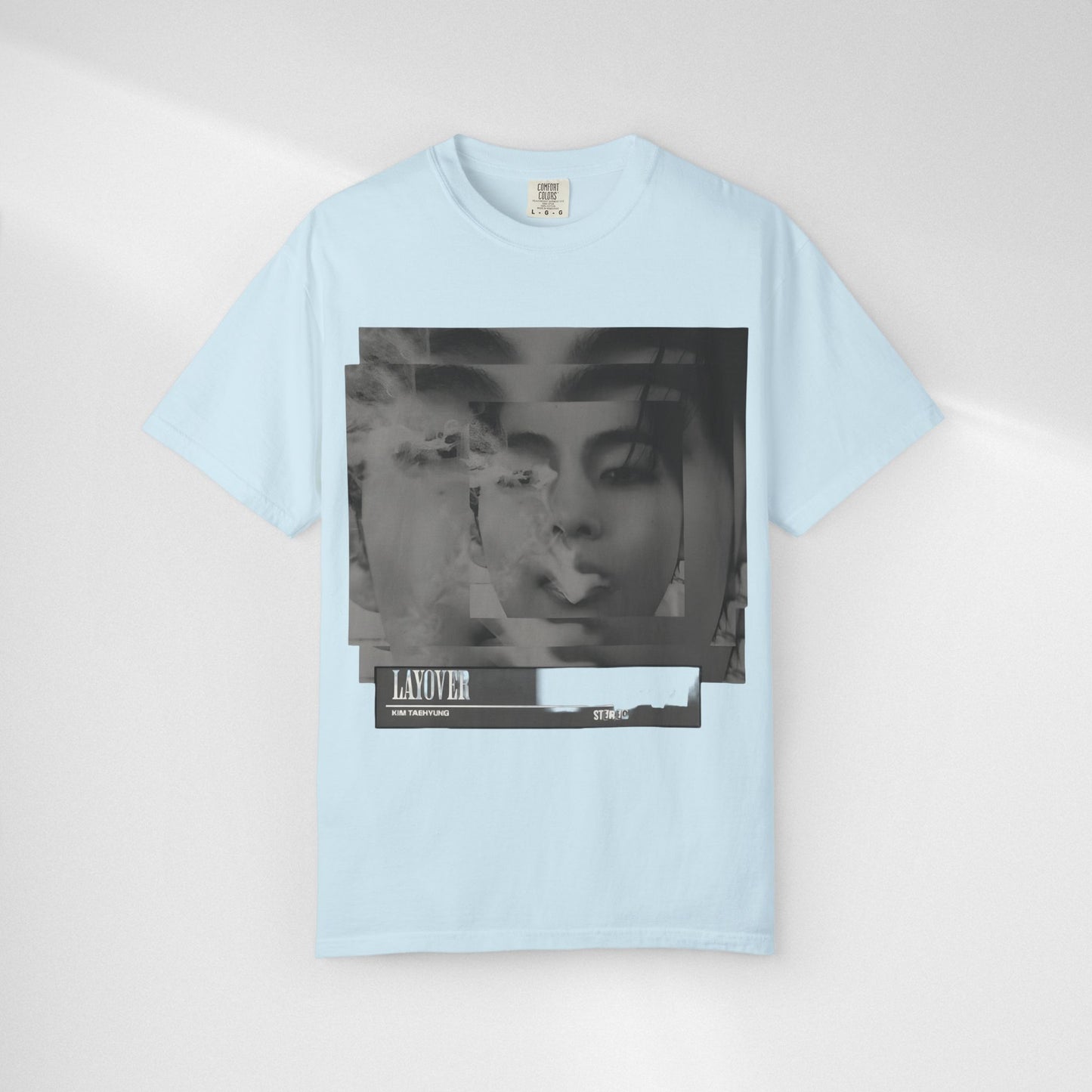 V Graphic Tee — Noir Glitch Portrait T-Shirt