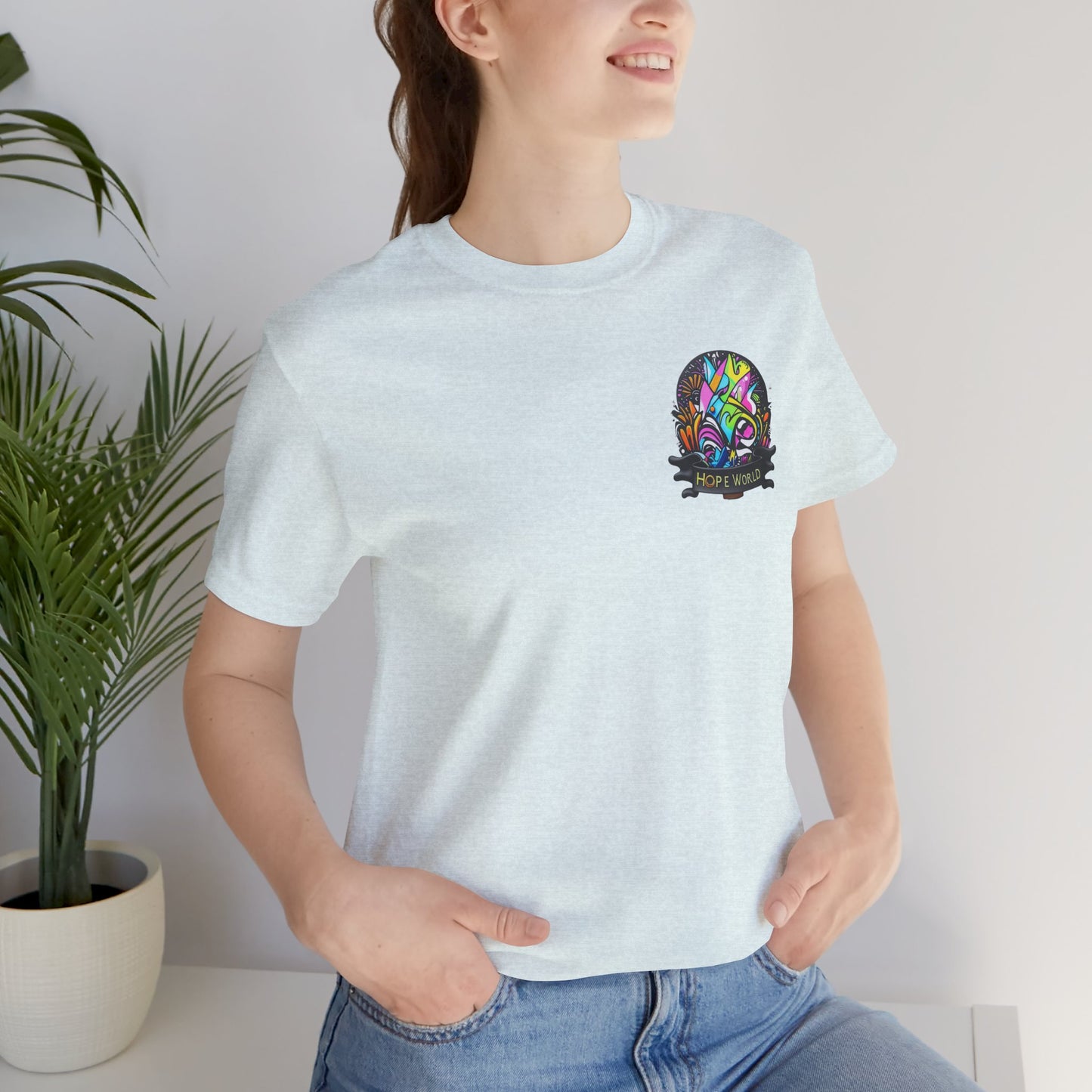 Hope World Graphic Tee — Colorful Graffiti BTS-Inspired Shirt