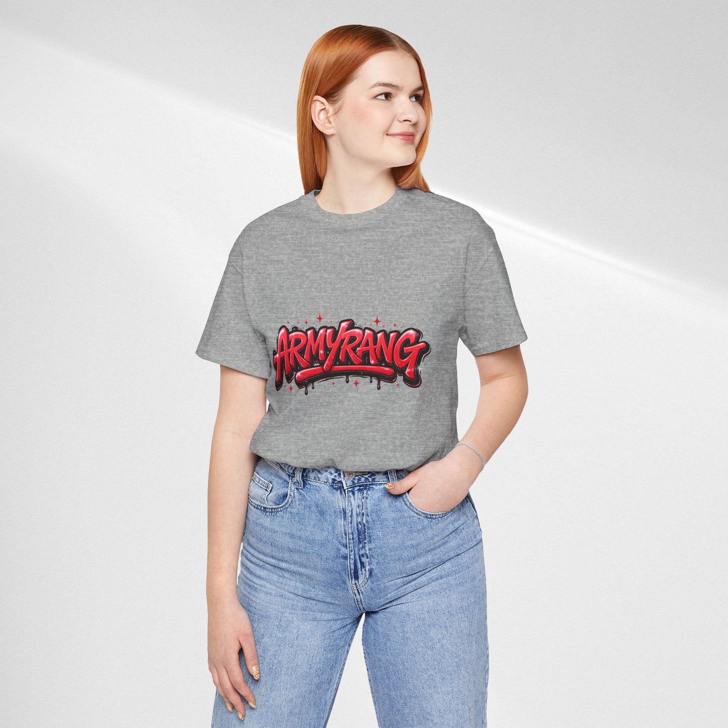 BTS T-Shirt — 'ARMYRANG' Red Graffiti Logo Tee
