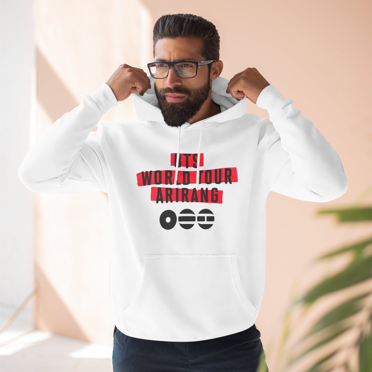 BTS World Tour Hoodie — 'Arirang' Fleece Pullover with Tour Dates