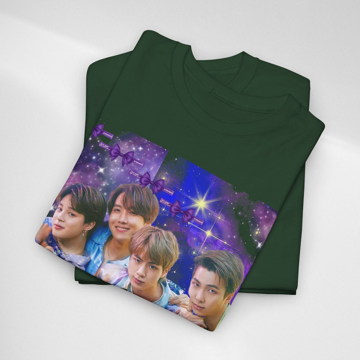 BTS Collage Tee — Purple Dream Photo Graphic T-Shirt