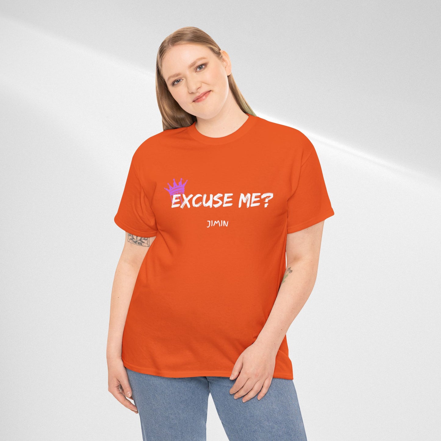 Excuse Me? Tee — Jimin Crown Graphic T‑Shirt