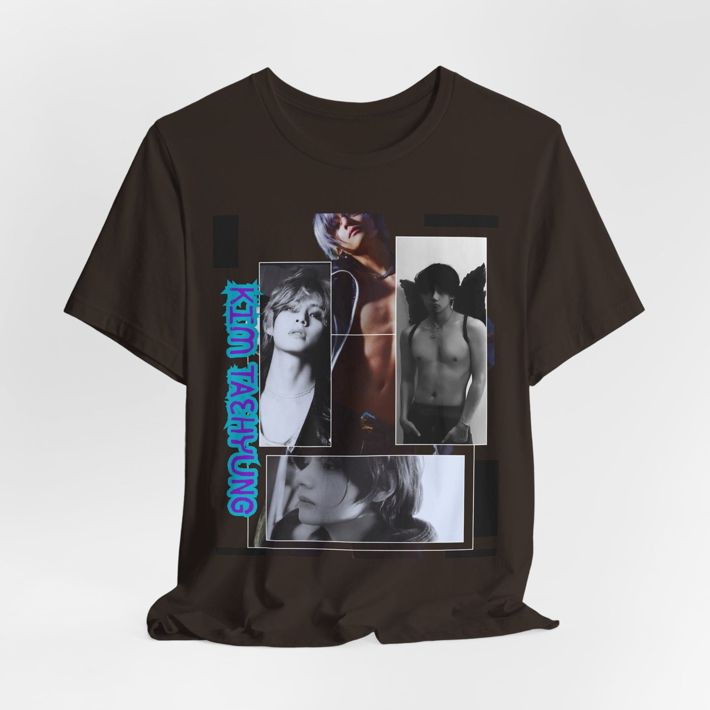 TAE Photo Collage Graphic Tee — Retro Black & White Portraits