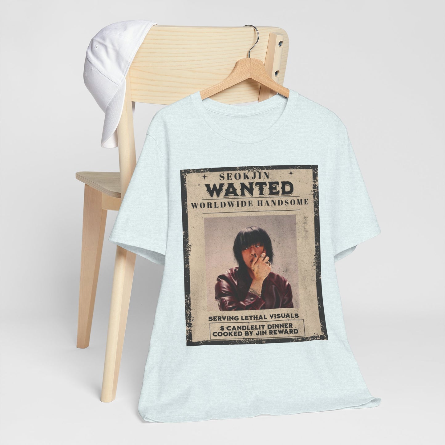 T-Shirt — 'Seokjin Wanted: Worldwide Handsome' Vintage Poster Tee